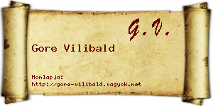 Gore Vilibald névjegykártya